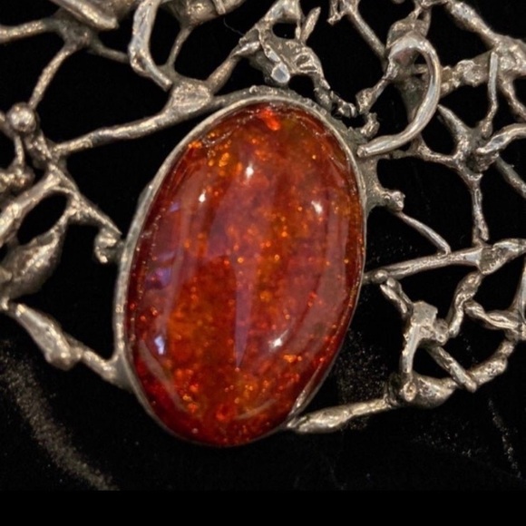 Modernest Baltic Amber Sterling Silver Pendant - Picture 3 of 8